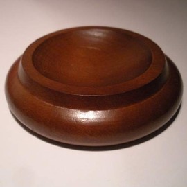 Hardwood Piano Caster Cups, Set of 3 - Walnut