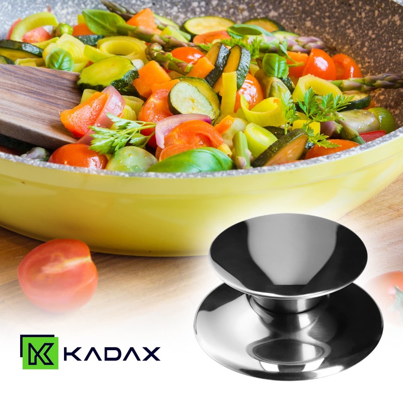 KADAX Pot Lid Handle, Plastic and Stainless Steel Fireproof Lid