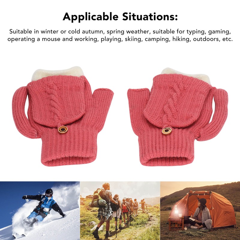 2 PCS USB Heated Gloves Double Sided Heating Knitted Gloves