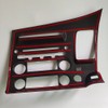 AEETUED Red Carbon Fiber Pattern Central Console Navigation Panel Trim