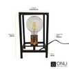 ONLI Urban Floki Style Metal Table Lamp Black and Copper
