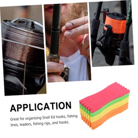 BIUDECO 10 Pcs Fishing Baits Foam Wrapped Wire Board Fishing Leader Storage Fishing Line Winder Fishing Supplies Foam Board Fishing Gear Sponge Bag Sub-Board Fishing Line