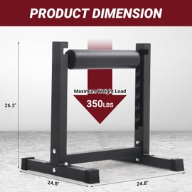 GarveeLife Bulgarian Split Squat Stand, Single Leg Squat Roller, Single Leg Squat Stand, Lower Body Specialty Machine for Squats,Stretching,Hip Thrus-Ters,Triceps Exercises