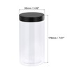 uxcell Round Plastic Jars with Black Screw Top Lid, 34oz/