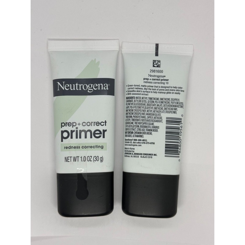 Neutrogena 2 Pack Neutrogena Prep + Correct Primer, Redness Correcting