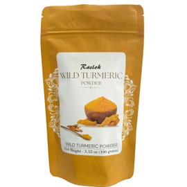 Raslok Wild Turmeric Powder | Kasturi Manjal| Amba Haldi | Kasturi Turmeric | No Preservatives | Chemical Free | for Face Packs & Face Mask (3.52, Ounces)