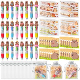 CY2SIDE Jesus Religious Stationery Gift - 24 Pack Christian Bible Stationery Party Gift Include 4-in-1 Ballpoint Pen Sticky Note Sticker and Religious Party Goodie Bag Fillers for Sunday School Reward