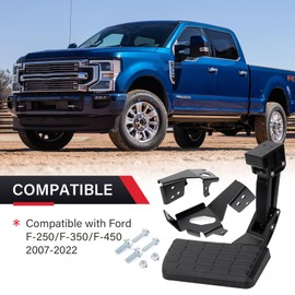 Truck Side Step Compatible with Ford F-250/F-350/F-450 2007-2022 | 75313-01A | Anti-Slip, Retractable Bed Step | Durable & Corrosion-Resistant |400 lbs Capacity