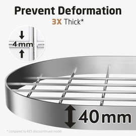 KES Hanging Pot Rack Ceiling Mount, Pot and Pan Rack, Pot Hanger, Kitchen Storage, Pot Rack Organizer with 20 S Hooks, Chrome, KUR221S85-CH