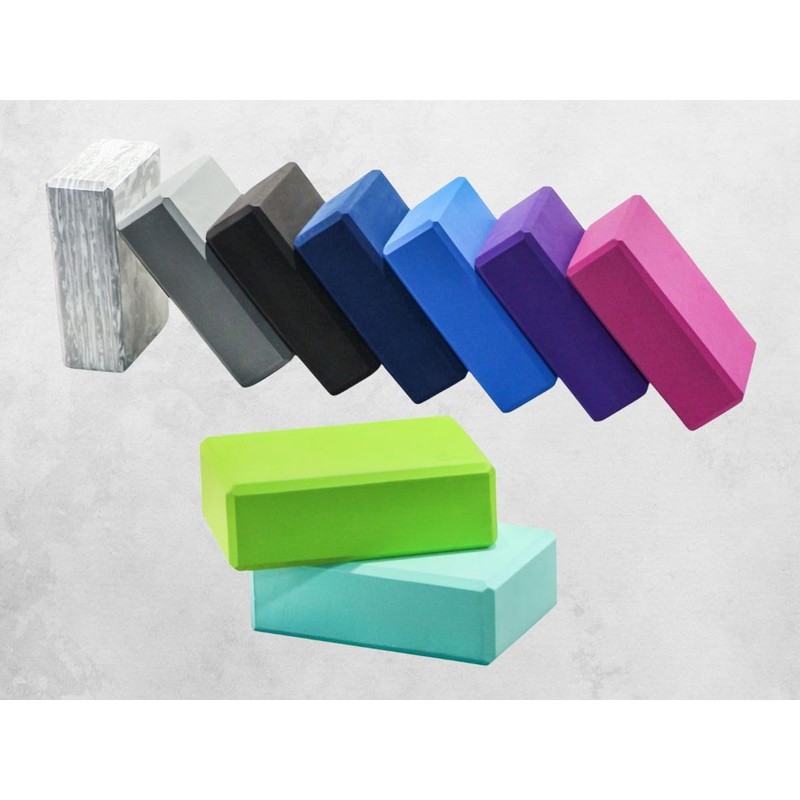 EXERZ Yoga Blocks 2 pack, Gym Blocks, Exercise Workout Fitness