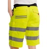 Mivaro Men's Work Shorts with Reflective Stripes in Signal Colours,