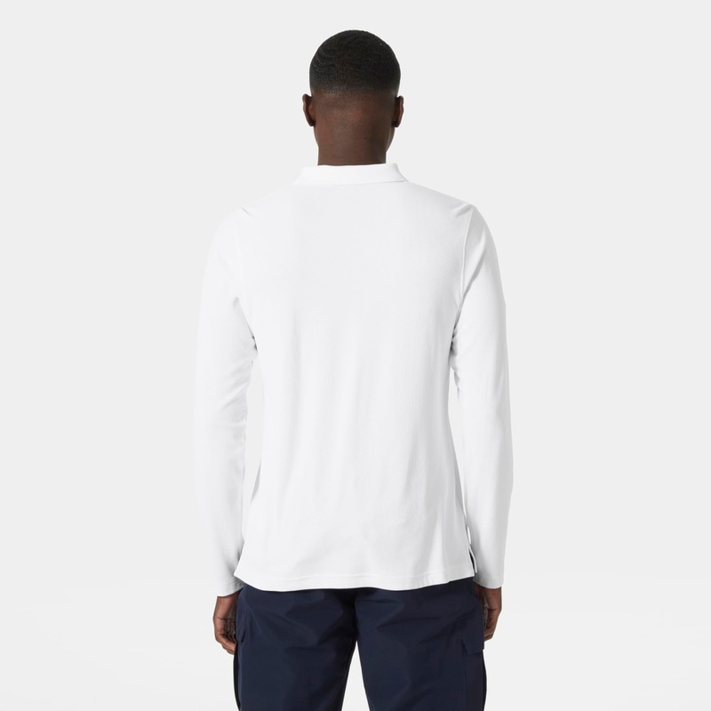 Helly Hansen Men's Crewline Ls Polo, White, M
