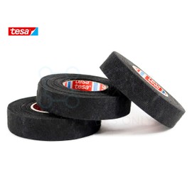 Boxiti Fuzzy Fleece Interior Wire Loom Harness Tape 4 pcs - PET Fleece Tape For Flexibility And Noise Damping In Black - Tesa 51608 19 Mm X 15 Meters