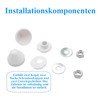 Mendorio Cistern Replacement Parts Connection Set for Wall-Mounted Toilet PE