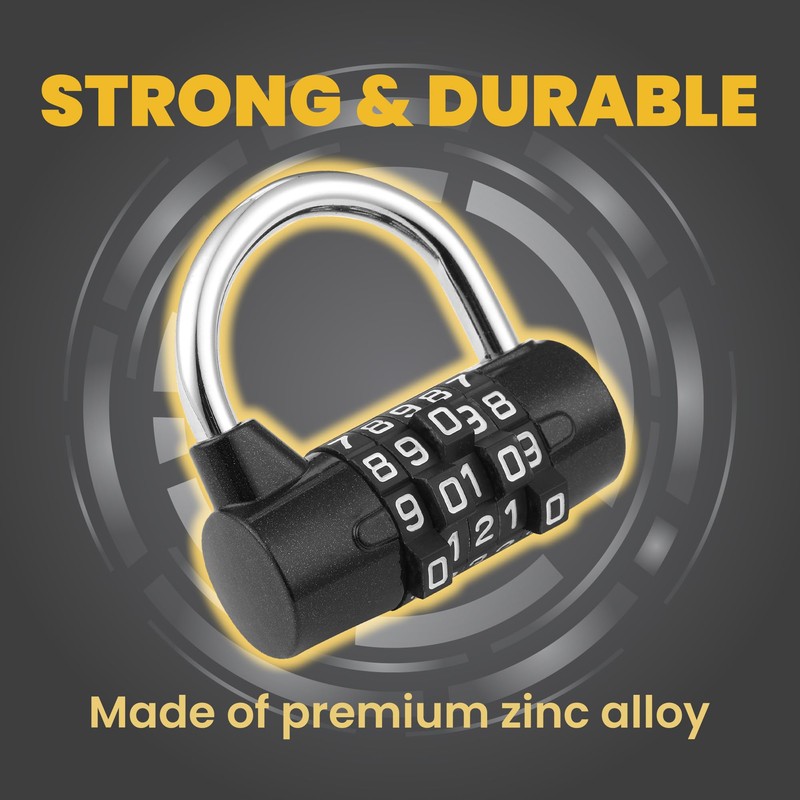JJ PRIME -2 Sets Number Combination Padlock Heavy Duty Padlock