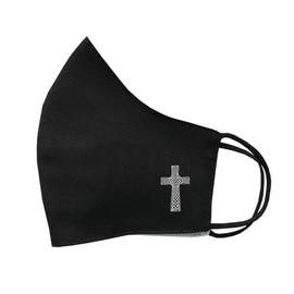 inking house SET OF 4 X Christian Cross Cotton Face Mask Protective Covering Washable Reusable Breathable Cover Celtic Cross Mask, 14.5 cm x 13 cm