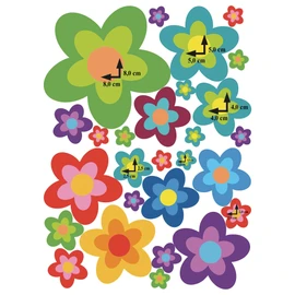 Autoaufkleber Blumen Gänseblümchen Prilblumen Tuning - 27/54/108 Stück - Lustige Karosserie Motorrad Fahrradhelm Glasaufkleber (Small, 108 Stücke, Farbe 001)