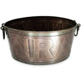 Stainless Steel Oval Beverage Copper Party Tub- Chill Beer, Spirits, Soda, Water- Holds 5 Gallons- Great for Man Cave, BBQ’s, Home Bar, Parties- Ideal Gift for Father, Boyfriend, Husband