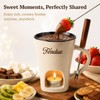 Ceramic Chocolate Fondue Mug Set with Dipping Fork, Mini Tea