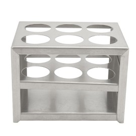 Denash Centrifuge Tube Rack, High Stability Metal Test Tube Rack Sturdy Structure 3 Tiers 6 Holes for Education