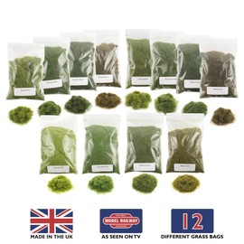 War World Scenics Four Seasons Static Grass Kit – Modelling Model Railway Railroad Wargame Layout Scenery Terrain Landscape Diorama Materials Track All Gauges