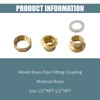 Aolemi Brass Pipe Fitting Coupling 1/2" x 1/2" Female Pipe