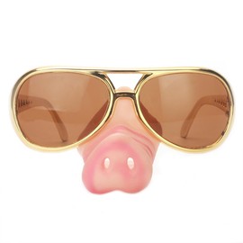 ieron Novelty Pig Nose Glasses Party Sunglasses Silly Glasses Disguise Sunglasses Pig Costume Funny Sunglasses for Adults Women Ladies Men Birthday Masquerade Bachelor Party