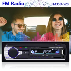 Autoradio Bluetooth, 1 DIN Auto Stereo FM Radio/EQ/USB/TF/SD/AUX - Unterstützung MP3-Multimedia Audio-Receiver 1 DIN MP3 Player mit Fernbedienung