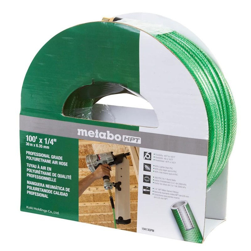 Metabo HPT Air Hose | 1/4-Inch x 100 Ft |
