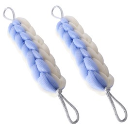 Baluue Bath Shower Strip Back Scrubber 2 Pack Exfoliating Bath Body Scrubber for Women Men Shower Accessories