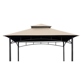 SCOCANOPY Upgraded Fabric Replacement Canopy Grill BBQ Gazebo Roof Top for Gazebo Model L-GZ238PST-11 Only,(Light Beige Ripstop)