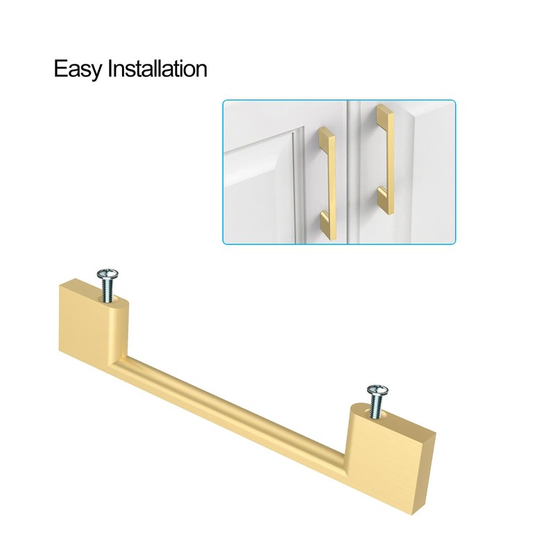 9BUILD 10 Pack Gold Cabinet Pulls 5 Inch Kitchen Cabinets
