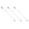 Lurrose Set of 3 Stainless Steel Long Handle Honey Stirrer