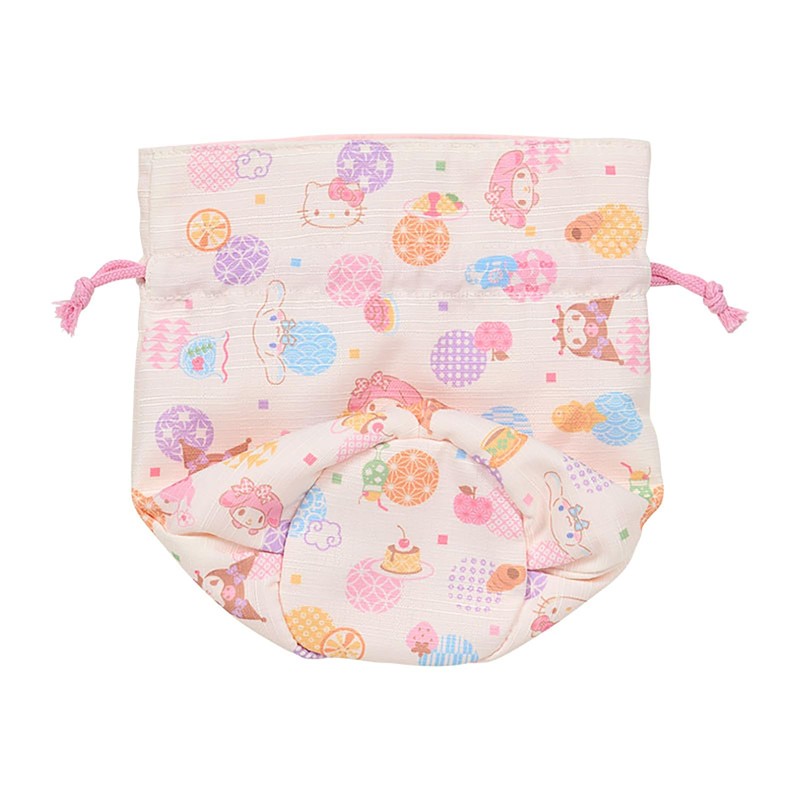 Sanrio 570125 Sanrio Characters Drawstring Bag (Nagami Pastel)