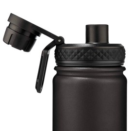 Insulated Water Bottle, Stainless Steel, Dual Cap Opening, 25 oz, Ergodyne Chill Its 5152, Black