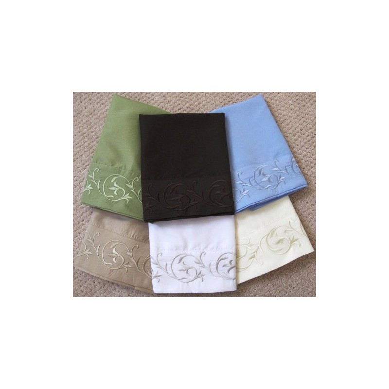 Egyptian Luxury Microfiber Embroidered Sheet Set