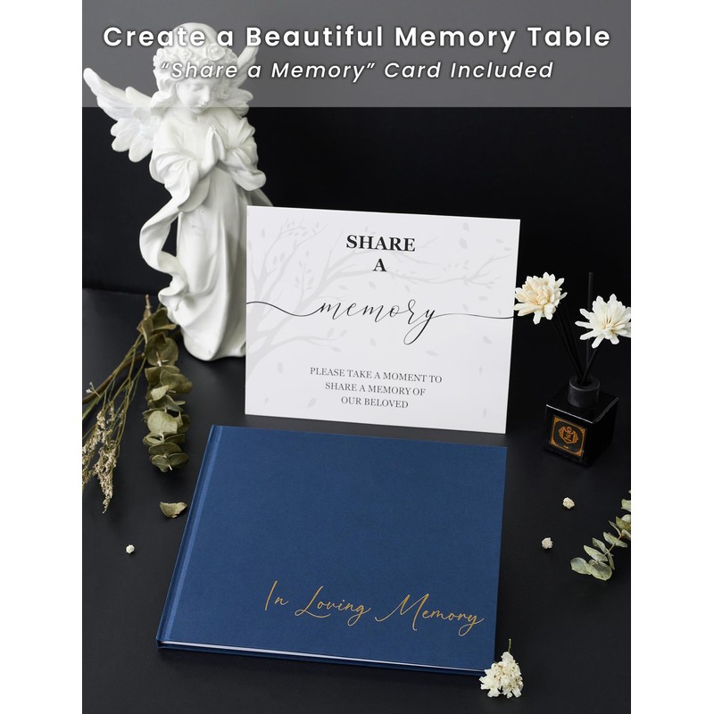 Braveriky Funeral Guest Book for Memorial Service, in Loving Memory