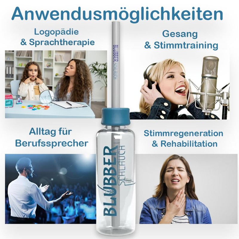 Original Bubble Tube Set for Voice Therapy and Speech Therapy,