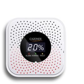 Cazoner Gas Leak Detector, Natural Gas Detectors, USB Plug-in Propane Gas Alarm, Combustible & Explosive Gas Alarm for RV, Kitchen, Home Safety, Methane, LNG, LPG Monitor, 10-Year Lifespan, Black