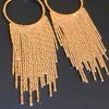 Gold Tassel Earrings for Women Boho Tassel Dangle Earrings Long