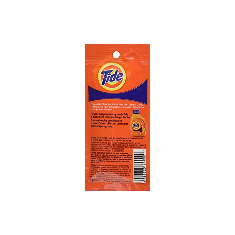 Tide 9 Piece 1-Load Travel Packets, 10.6 Ounce