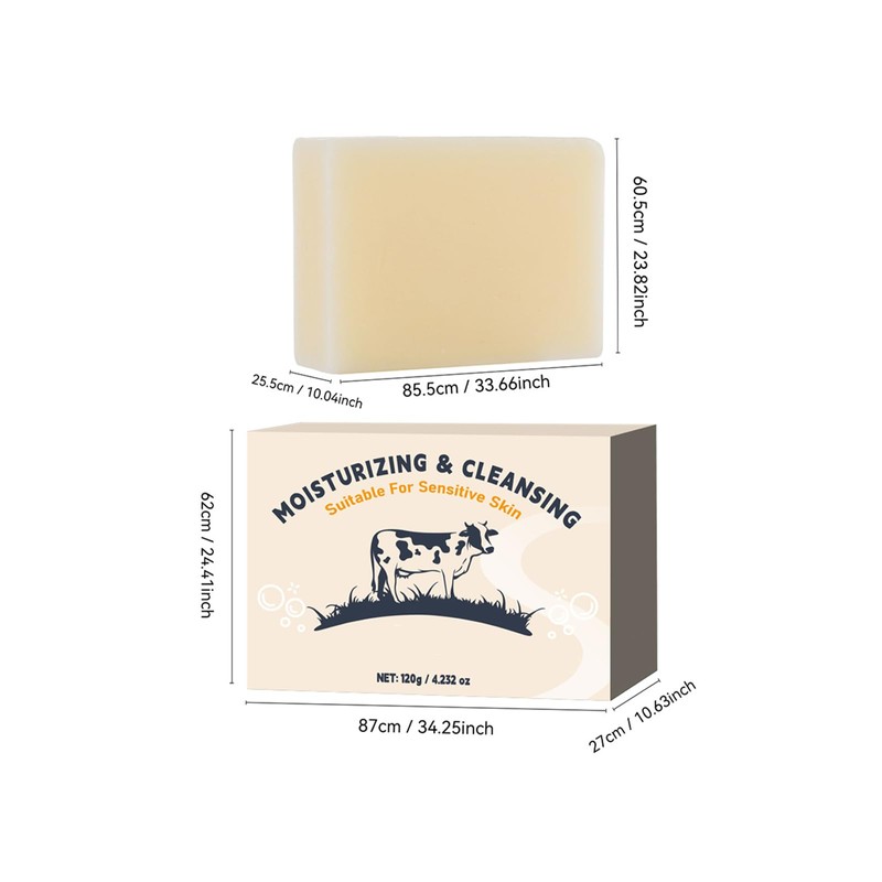 Hppsctink Rindfleisch-Seife, 120g Rindfleisch Körperreinigungsseife, Sanftes Peeling, Glättend, feuchtigkeitsspendend &