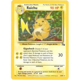 Pokémon Raichu Holofoil - Fossil - 14 [Toy]