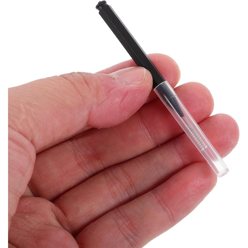 100 Piezas Microcepillo para Cejas Negro, Pp Pa612 y Acero