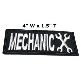 Mechanic Patch Iron-on Embroidered Applique for Clothing Vest, Sew-on Decorative Embroidery, Biker Badge Emblem, Outdoor Patches, Sarcastic Funny Sayings, Motorcycle Jacket, Gothic Punk Humor, Tools