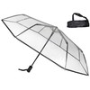 Sternenfunke Umbrella Foldable Transparent Pocket Umbrella, transparent-black