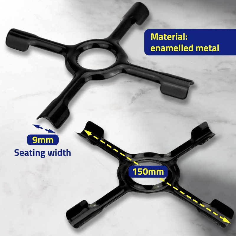 Universal Gas Hob Reducer 150 mm in Colour Black Suitable