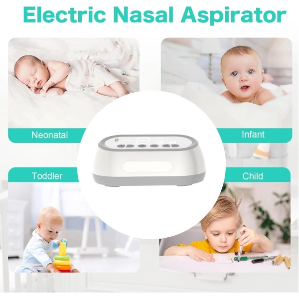 VITCOCO Baby Nasal Aspirator with Night Light & Lullaby-6 Suction