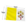 Double Sided Vatican City Boat Flag 12x18IN Vatican Citizens Marine