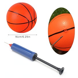 GmeDhc 16 cm Orange Mini Basketball, Pack of 4 Basketball Children Outdoor, Children's Ball Rubber Inflatable Great Basketball Hoop Indoor Outdoor Fun Sports for Children and Adults
